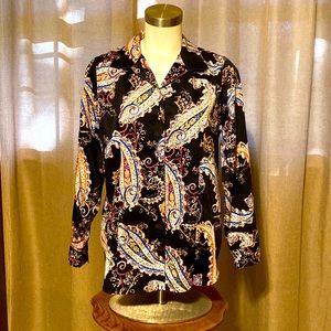 Chico’s Paisley Button Down Shirt Sz 1.